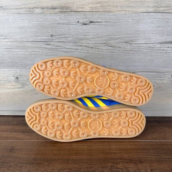 adidas Gazelle Indoor Mens Size 10.5 Blue Pure Sulfur Gum JQ2691 - Picture 8 of 9